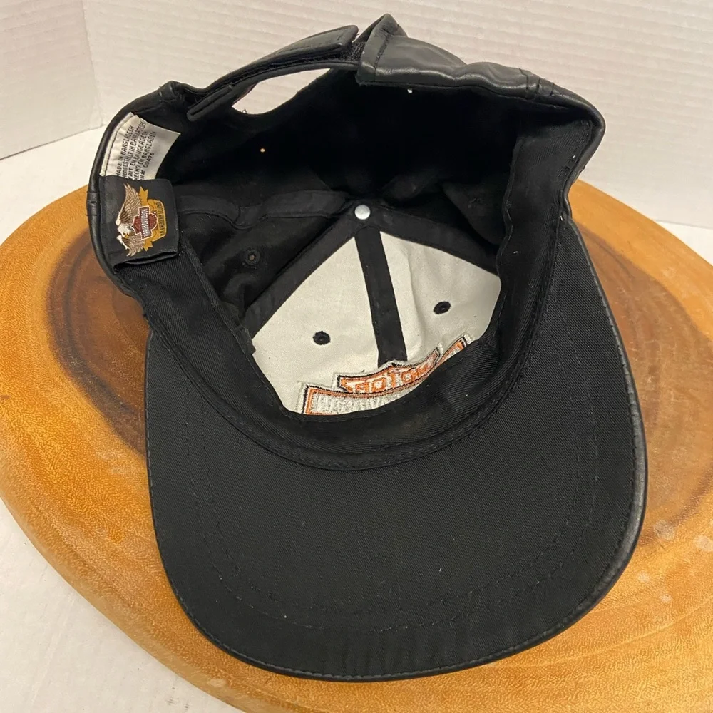 Harley Davidson Vintage Leather Patch Cap Unisex OSFA